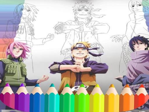 Naruto Shippuden Coloring Book draw Book Ninja Quest