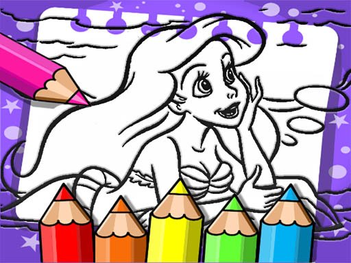 Ariel The Mermaid Coloring Book Arena