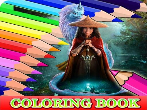 Coloring Book for Raya And The Last Dragon Island Story