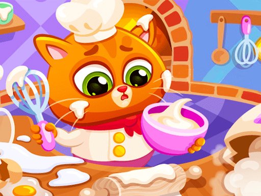 Lovely Virtual Cat At Restaurant Saga