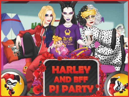 Dress Up Game Harley and BFF PJ Party Arena Dash