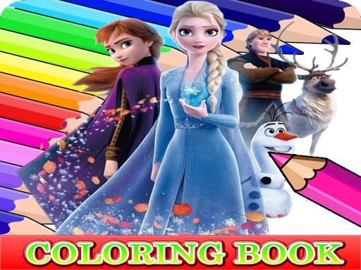 Coloring Book for Frozen Elsa Run