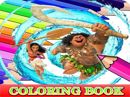 Coloring Book for Moana Fun Story