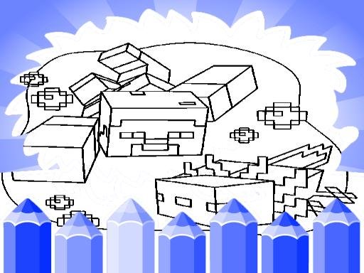 Axolotl Minecraft Coloring Pages Mission World