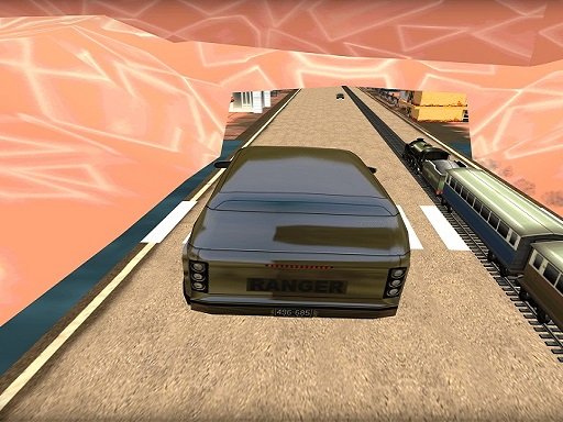 Train vs Super Car Racing Game Escape Jump