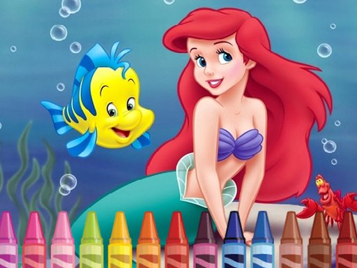 4GameGround  Little Mermaid Coloring Dash