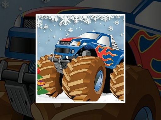 Winter Monster Truck Puzzles Dash World