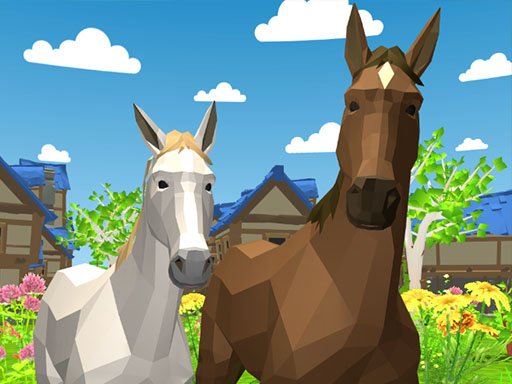 Horse Family Animal Simulator 3D Run Fun