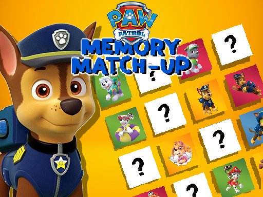 Paw Patrol Memory Match Up Run Dash
