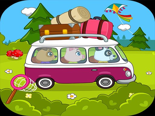 Kids camping Run Island